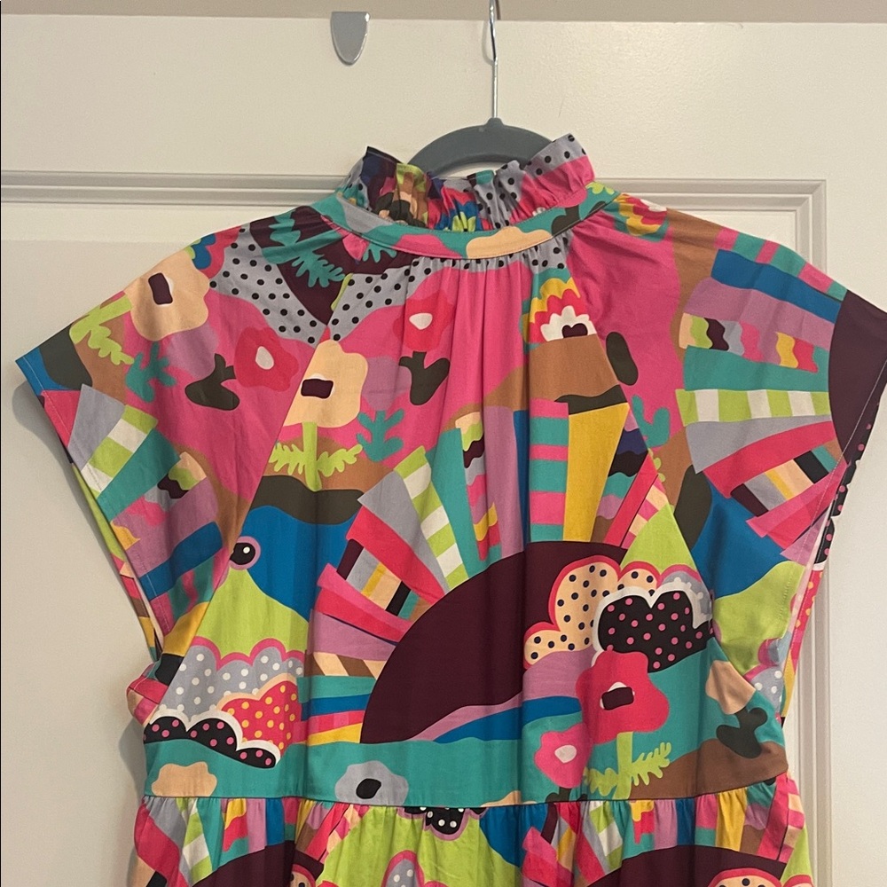 Crosby Colorful Printed Dress - Vibrant Multi-Color - Picture 7 of 7